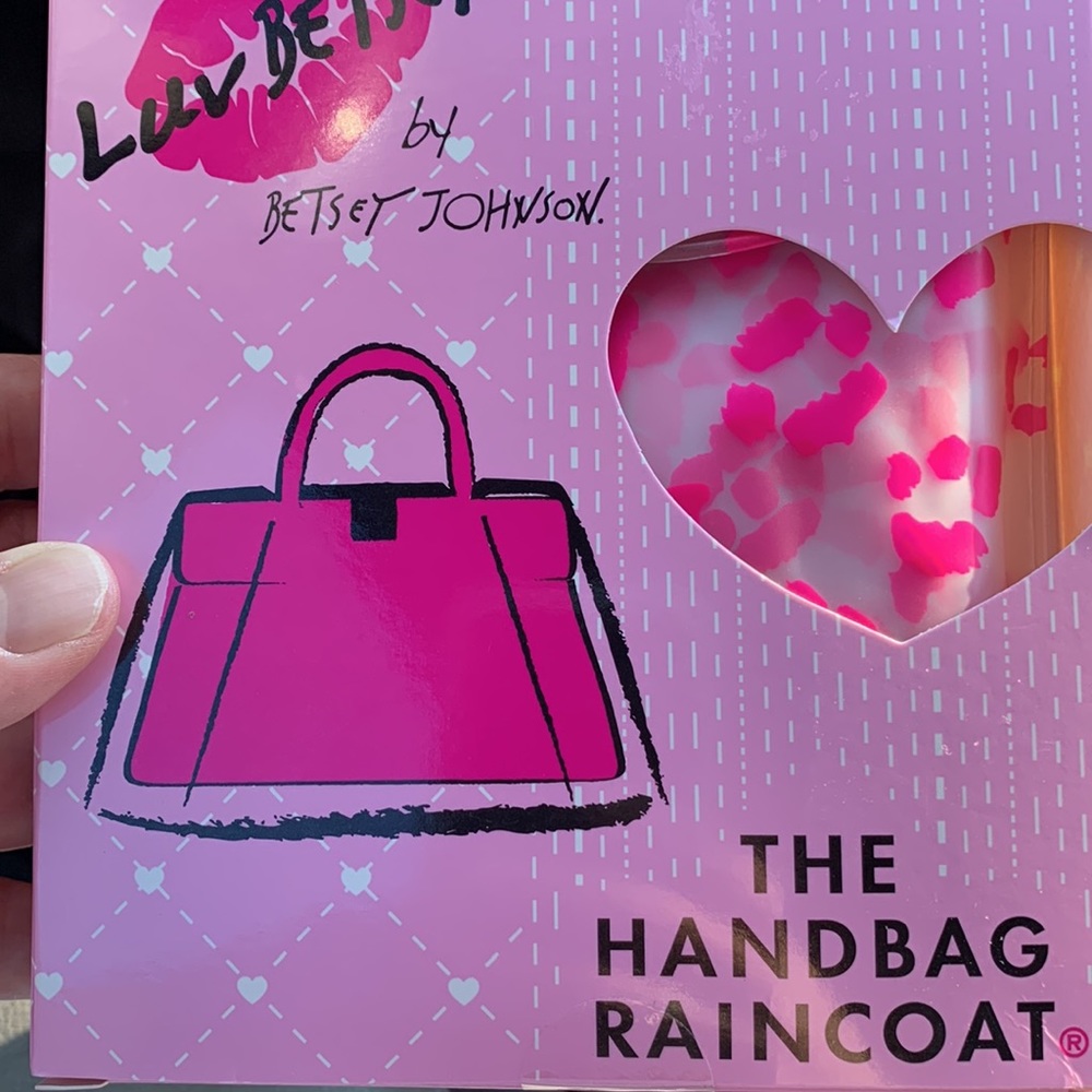 Luv Betsey Handbag Raincoat Pink Leopard Print